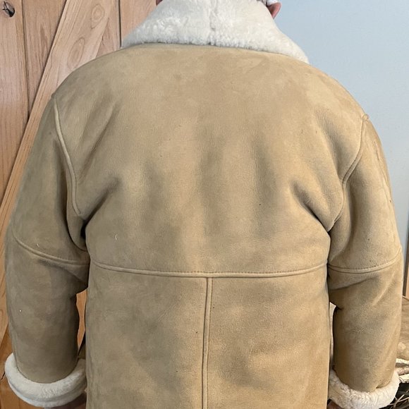 EDDIE BAUER Outdoor Outfitters - Sheepskin Coat - Size M --- Sand Color - Picture 4 of 5